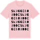 Pink Cotton t-shirt med Skuggeboudde ordlek t-shirt