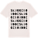 Vintage White t-shirt med Skuggeboudde ordlek t-shirt