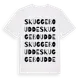 White t-shirt med Skuggeboudde ordlek t-shirt