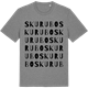 Mid Heather Gray t-shirt med Skurubo ordlek t-shirt