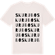 Vintage White t-shirt med Skurubo ordlek t-shirt