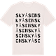 Vintage White t-shirt med Skyåsen ordlek t-shirt