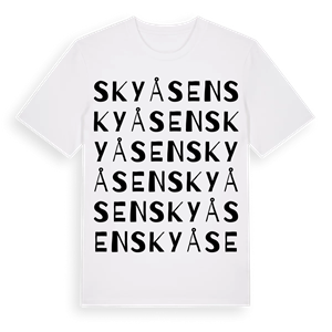 Skyåsen ordlek t-shirt – ekologisk bomull t-shirt från Pinshirt