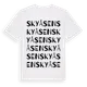 White t-shirt med Skyåsen ordlek t-shirt