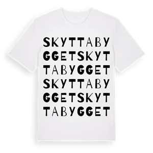 Skyttabygget ordlek t-shirt – ekologisk bomull t-shirt från Pinshirt