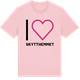 Pink Cotton t-shirt med Jag älskar Skytthemmet t-shirt stort tryck