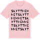 Pink Cotton t-shirt med Skytthemmet ordlek t-shirt