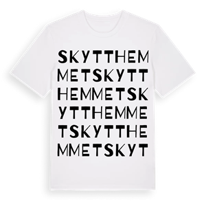 Skytthemmet ordlek t-shirt – ekologisk bomull t-shirt från Pinshirt