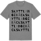 Mid Heather Gray t-shirt med Skyttlingebäck ordlek t-shirt
