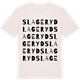 Vintage White t-shirt med Slageryd ordlek t-shirt