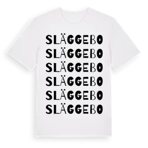 Släggebo ordlek t-shirt – ekologisk bomull t-shirt från Pinshirt