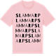 Pink Cotton t-shirt med Slammarp ordlek t-shirt