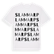 White t-shirt med Slammarp ordlek t-shirt