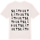 Vintage White t-shirt med Släthult ordlek t-shirt