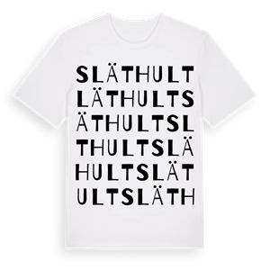 Släthult ordlek t-shirt – ekologisk bomull t-shirt från Pinshirt
