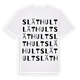 White t-shirt med Släthult ordlek t-shirt