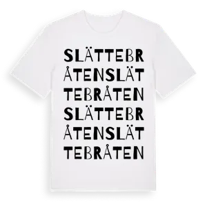Slättebråten ordlek t-shirt – ekologisk bomull t-shirt från Pinshirt