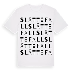 Slättefall ordlek t-shirt – ekologisk bomull t-shirt från Pinshirt