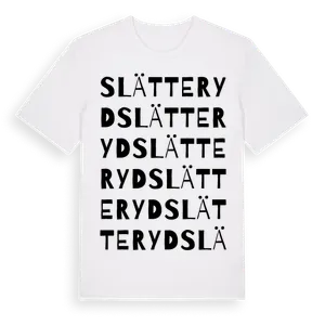Slätteryd ordlek t-shirt – ekologisk bomull t-shirt från Pinshirt