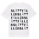 White t-shirt med Slättfällen ordlek t-shirt