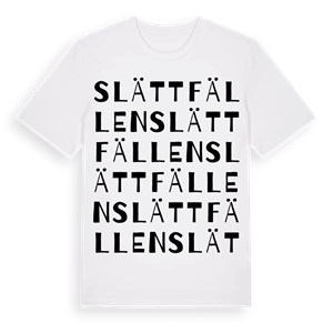 Slättfällen ordlek t-shirt – ekologisk bomull t-shirt från Pinshirt