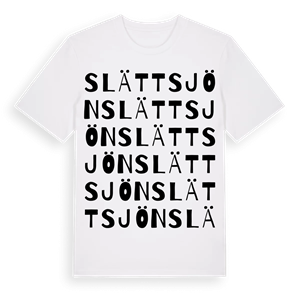 Slättsjön ordlek t-shirt – ekologisk bomull t-shirt från Pinshirt