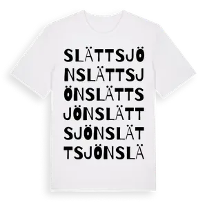 Slättsjön ordlek t-shirt – ekologisk bomull t-shirt från Pinshirt