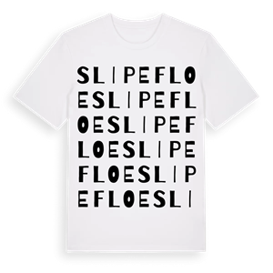Slipefloe ordlek t-shirt – ekologisk bomull t-shirt från Pinshirt