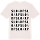 Vintage White t-shirt med Sloarp ordlek t-shirt