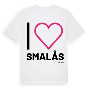 Jag älskar Smalås t-shirt stort tryck – ekologisk bomull t-shirt från Pinshirt