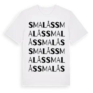 Smalås ordlek t-shirt – ekologisk bomull t-shirt från Pinshirt