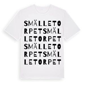 Smälletorpet ordlek t-shirt – ekologisk bomull t-shirt från Pinshirt