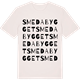 Vintage White t-shirt med Smedabygget ordlek t-shirt