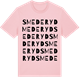 Pink Cotton t-shirt med Smederyd ordlek t-shirt