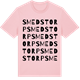 Pink Cotton t-shirt med Smedstorp ordlek t-shirt