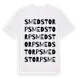 White t-shirt med Smedstorp ordlek t-shirt