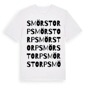 Smörstorp ordlek t-shirt – ekologisk bomull t-shirt från Pinshirt