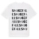 White t-shirt med Smugefall ordlek t-shirt