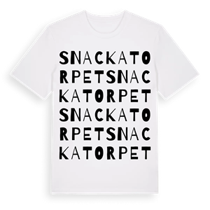 Snackatorpet ordlek t-shirt – ekologisk bomull t-shirt från Pinshirt