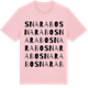 Pink Cotton t-shirt med Snarabo ordlek t-shirt