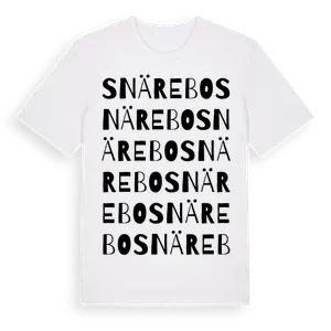 Snärebo ordlek t-shirt – ekologisk bomull t-shirt från Pinshirt