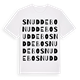 White t-shirt med Snuddebo ordlek t-shirt