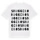 White t-shirt med Snuggebo ordlek t-shirt