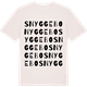 Vintage White t-shirt med Snyggebo ordlek t-shirt