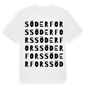 Söderfors ordlek t-shirt – ekologisk bomull t-shirt från Pinshirt