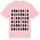 Pink Cotton t-shirt med Södergården ordlek t-shirt