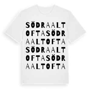 Södra Altofta ordlek t-shirt – ekologisk bomull t-shirt från Pinshirt