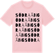 Pink Cotton t-shirt med Södra Äng ordlek t-shirt