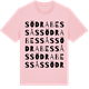 Pink Cotton t-shirt med Södra Bessås ordlek t-shirt