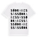 White t-shirt med Södra Bessås ordlek t-shirt